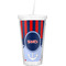 Classic Anchor & Stripes Double Wall Tumbler with Straw (Personalized)