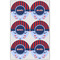 Classic Anchor & Stripes Drink Topper - XLarge - Set of 6
