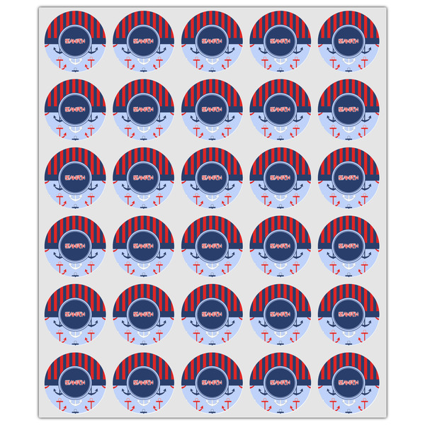 Classic Anchor & Stripes Drink Topper - XSmall - Set of 30