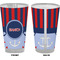 Classic Anchor & Stripes Pint Glass - Full Color - Front & Back Views