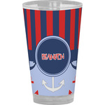 Classic Anchor & Stripes Pint Glass - Full Color (Personalized)