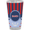 Classic Anchor & Stripes Pint Glass - Full Color - Front View