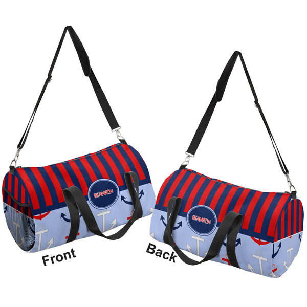 Classic Anchor & Stripes Duffle bag small front and back sides