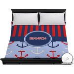 Classic Anchor & Stripes Duvet Cover - King (Personalized)