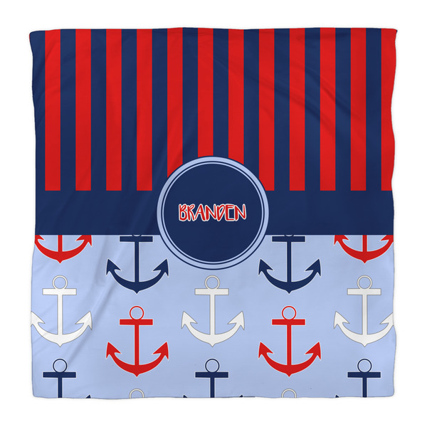 Classic Anchor & Stripes Duvet Cover - Queen - Front