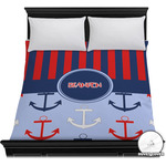 Classic Anchor & Stripes Duvet Cover - Full / Queen (Personalized)