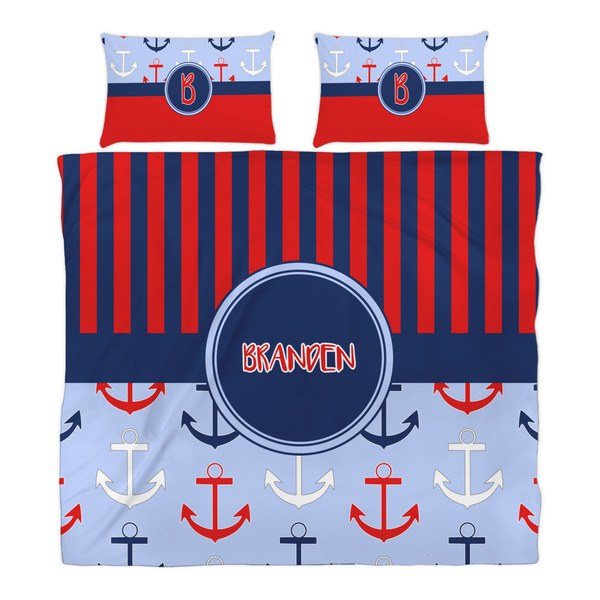 Classic Anchor & Stripes Duvet Cover Set - King - Alt Approval
