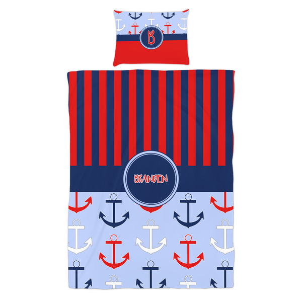 Classic Anchor & Stripes Duvet Cover Set - Twin - Alt Approval
