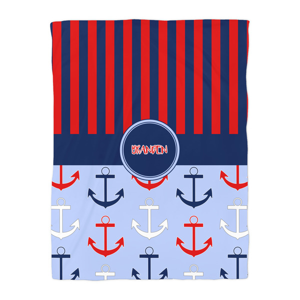 Classic Anchor & Stripes Duvet Cover - Twin - Front