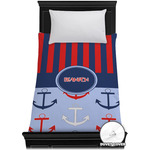 Classic Anchor & Stripes Duvet Cover - Twin (Personalized)