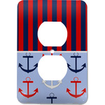 Classic Anchor & Stripes Electric Outlet Plate