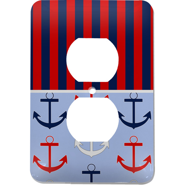 Custom Classic Anchor & Stripes Electric Outlet Plate