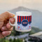 Classic Anchor & Stripes Single Shot Espresso Cup - Single (Personalized)