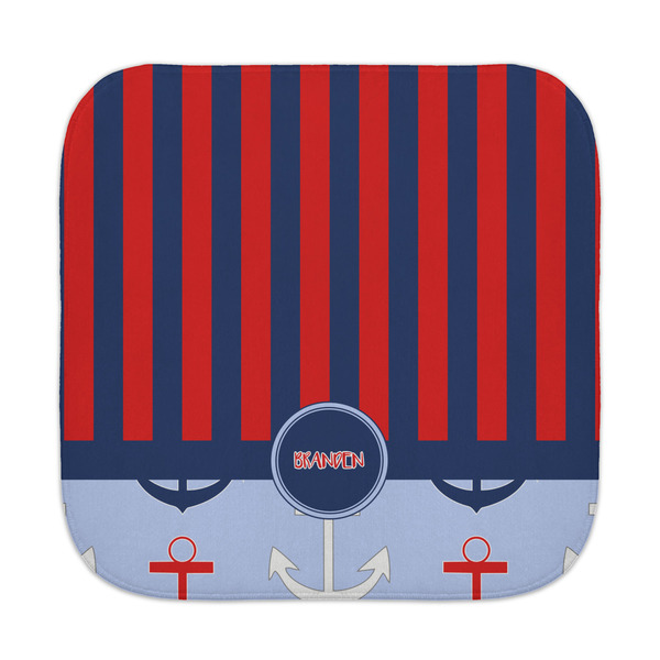Custom Classic Anchor & Stripes Face Towel (Personalized)