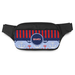 Classic Anchor & Stripes Fanny Pack - Modern Style (Personalized)
