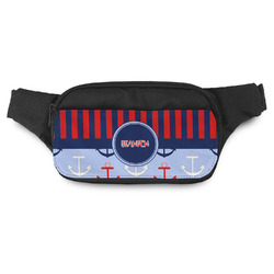 Classic Anchor & Stripes Fanny Pack (Personalized)