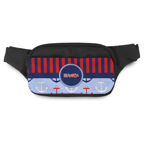 Custom Classic Anchor & Stripes Fanny Pack - Modern Style (Personalized)