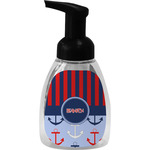 Classic Anchor & Stripes Foam Soap Bottle - Black (Personalized)