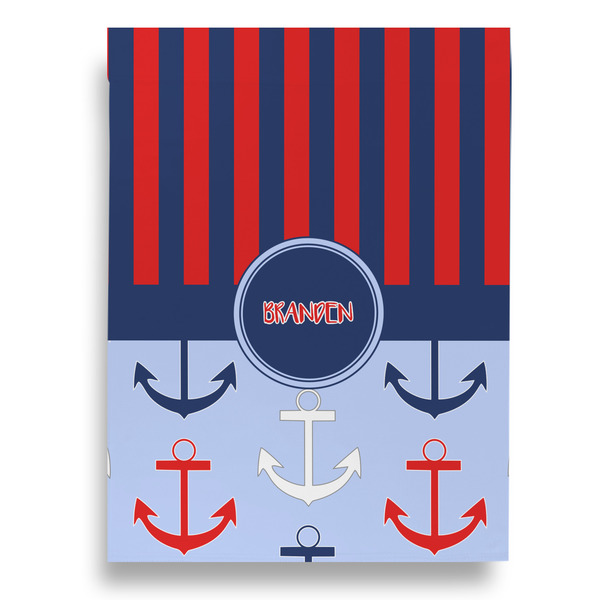 Classic Anchor & Stripes Garden Flags - Large - Single Sided - FRONT