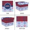 Classic Anchor & Stripes Gift Boxes with Lid - Canvas Wrapped - Large - Approval