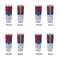 Classic Anchor & Stripes Glass Shot Glass - 2 oz - Set of 4 - APPROVAL
