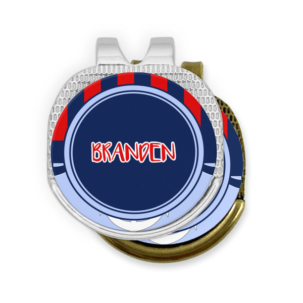 Classic Anchor & Stripes Golf Ball Marker Hat Clip - PARENT/MAIN