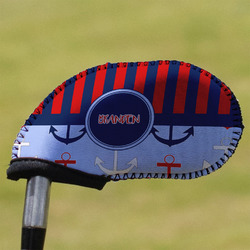 Classic Anchor & Stripes Golf Club Iron Cover (Personalized)
