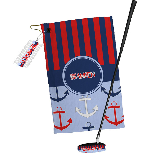 Classic Anchor & Stripes Golf Gift Kit (Full Print)