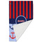Classic Anchor & Stripes Golf Towel - Folded (Large)