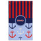Classic Anchor & Stripes Golf Towel - Poly-Cotton Blend - Large w/ Name or Text