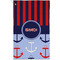 Classic Anchor & Stripes Golf Towel - Poly-Cotton Blend - Small w/ Name or Text