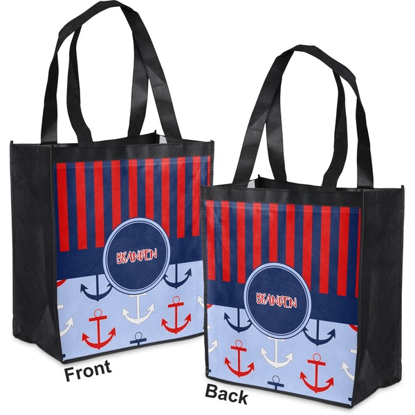 Classic Anchor & Stripes Grocery Bag - Apvl