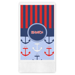 Classic Anchor & Stripes Guest Paper Towels - Full Color (Personalized)