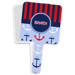Classic Anchor & Stripes Hand Mirror (Personalized)