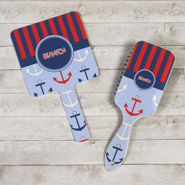 Classic Anchor & Stripes Hand Mirrors - In Context