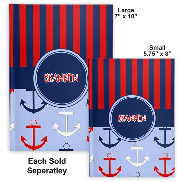 Classic Anchor & Stripes Hard Cover Journal - Compare