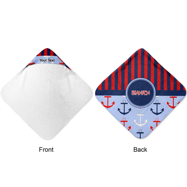Classic Anchor & Stripes Hooded Baby Towel- Approval