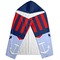 Classic Anchor & Stripes Hooded Towel - Folded