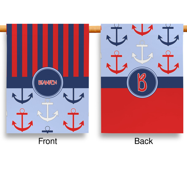 Classic Anchor & Stripes House Flags - Double Sided - APPROVAL