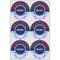 Classic Anchor & Stripes Icing Circle - Large - Set of 6
