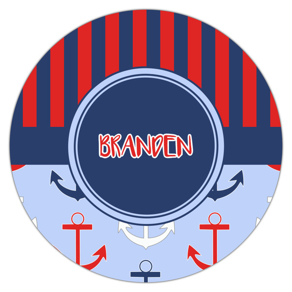 Classic Anchor & Stripes Icing Circle - Large - Single