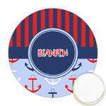 Classic Anchor & Stripes Printed Cookie Topper - 2.5" (Personalized)