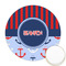 Classic Anchor & Stripes Printed Cookie Topper - 2.5" (Personalized)