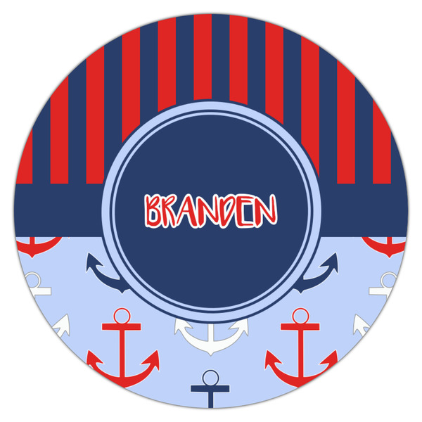 Classic Anchor & Stripes Icing Circle - Medium - Single