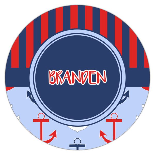 Classic Anchor & Stripes Icing Circle - Small - Single
