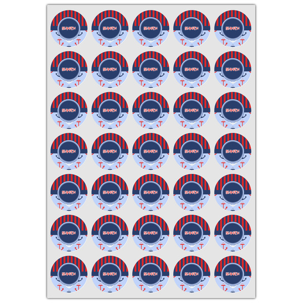 Classic Anchor & Stripes Icing Circle - XSmall - Set of 35