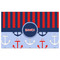 Classic Anchor & Stripes Indoor / Outdoor Rug - 5'x8' - Front Flat