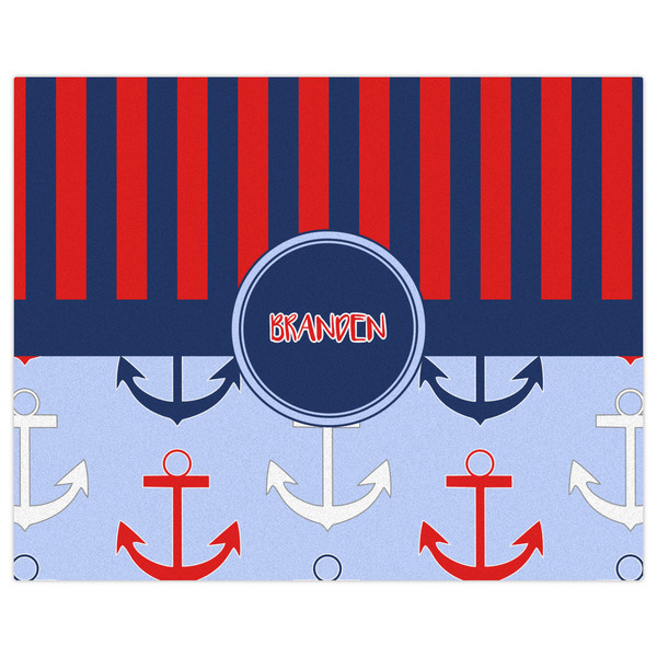 Classic Anchor & Stripes Indoor / Outdoor Rug - 8'x10' - Front Flat