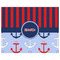 Classic Anchor & Stripes Indoor / Outdoor Rug - 8'x10' - Front Flat