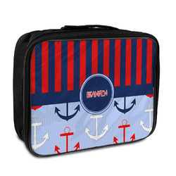 Classic Anchor & Stripes Insulated Lunch Bag w/ Name or Text